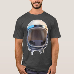 Camiseta de la camiseta del casco espacial con mer