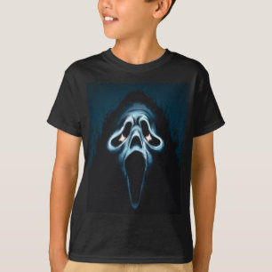 Camiseta de la cara de fantasma escalofriante
