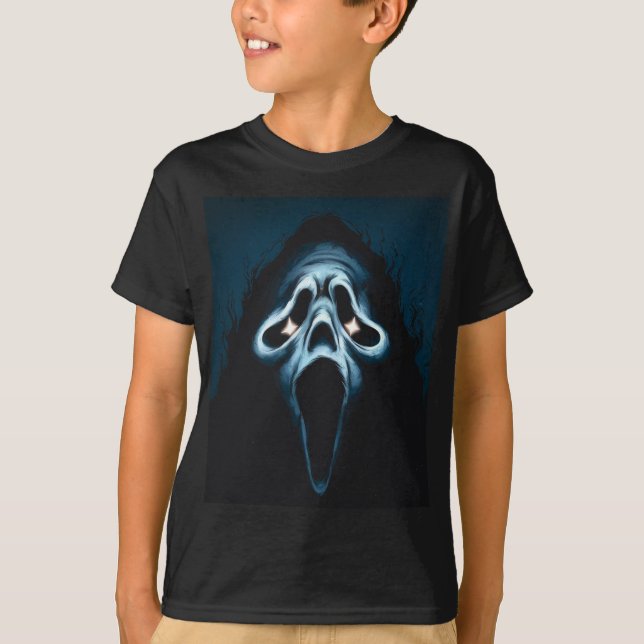 Camiseta de la cara de fantasma escalofriante (Anverso)