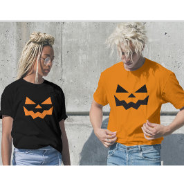 Camiseta de la cara de Jack-O-Lantern de Halloween