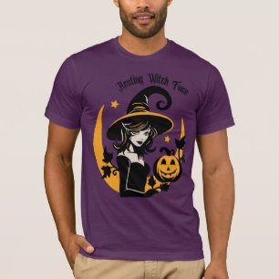 Camiseta de la cara de la bruja en reposo - Elegan