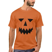 Camiseta de la cara de la calabaza negra