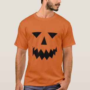 Camiseta de la cara de la calabaza negra