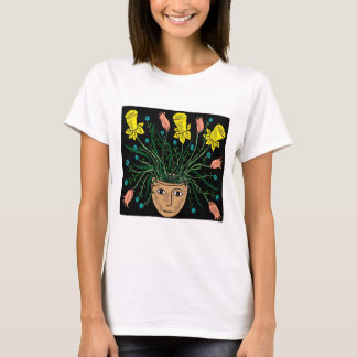 camiseta de la cara de primavera