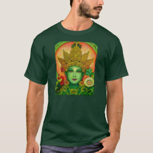 Camiseta de la cara de Tara verde de la diosa