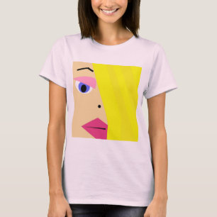 Camiseta de la cara del extracto del chica del