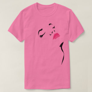 Camiseta de la cara del glamour