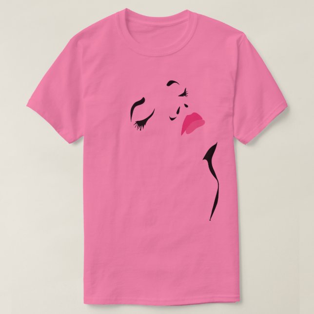 Camiseta de la cara del glamour (Diseño del anverso)
