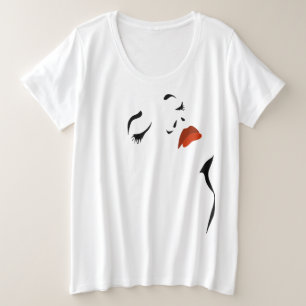 Camiseta de la cara del glamour