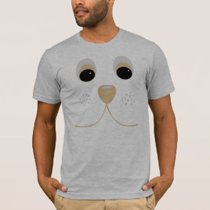 Camiseta de la cara del perro del dibujo animado
