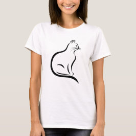 Camiseta de la caricatura del gato
