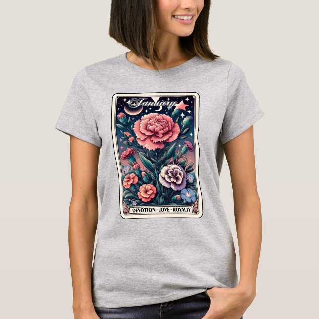 Camiseta de la Carnación de Flores de Enero (Anverso)