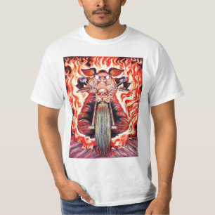 Camiseta de la carne asada del cerdo