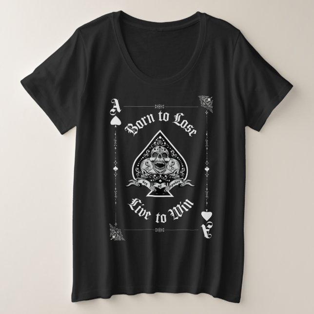 Camiseta de la carta de juego As de Espadas (Anverso del diseño)