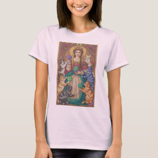 Camiseta de la carta de tarot Reina de los Gatos, 
