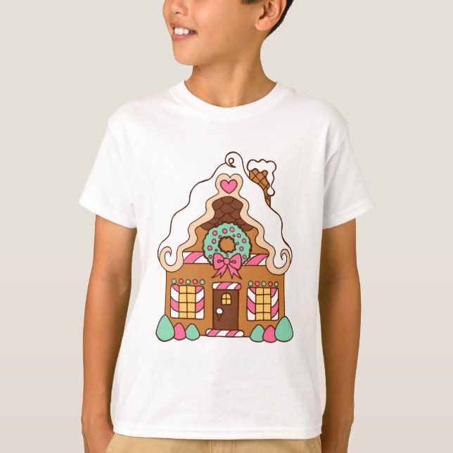 Camiseta de la casa de Gingerbread para niños (Anverso)