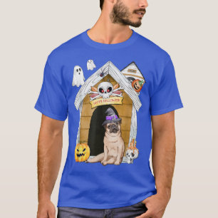 Camiseta de la casa embrujada por bruja de perro d