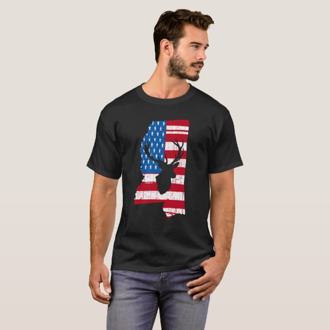 Camiseta de la caza de los ciervos de Mississippi (Anverso completo)