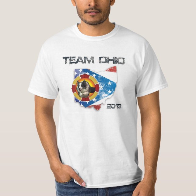 Camiseta de la "caza" del border collie (Anverso)