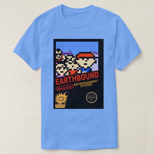 Camiseta De La Caza Retro De Earthbound (Diseño del anverso)