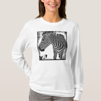 Camiseta de la cebra del vintage