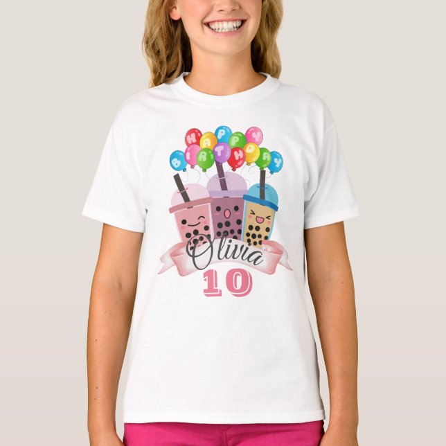 Camiseta de la celebración del cumpleaños del té d (Anverso)