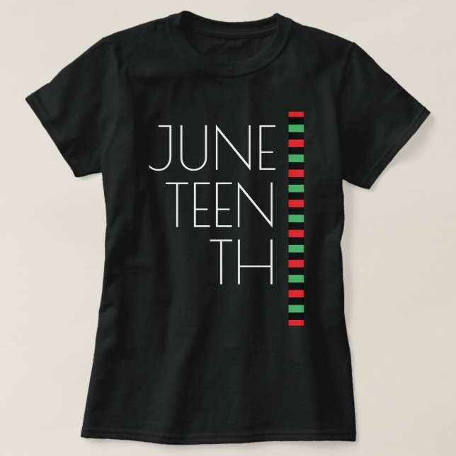 Camiseta de la celebración del verde negro rojo de (Diseño del anverso)