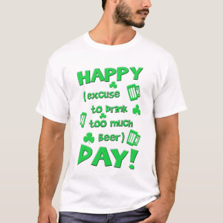 Camiseta de la cerveza del verde del día de St