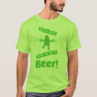 Camiseta de la cerveza del verde del día de St