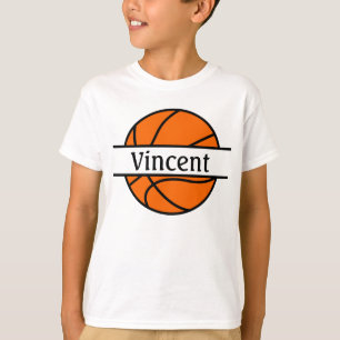 Camiseta de la cesta de nombres personalizada