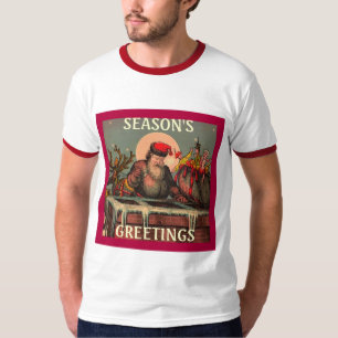 Camiseta de la chimenea de Santa