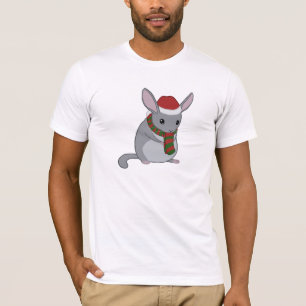 Camiseta de la chinchilla del navidad
