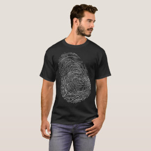 Camiseta de la ciencia forense de la huella