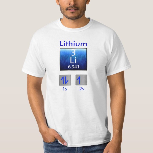 Camiseta de la ciencia: Litio (Anverso)