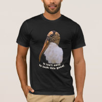 Camiseta de la cigüeña de madera