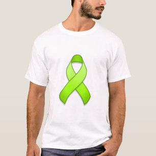Camiseta de la cinta de la conciencia de la verde