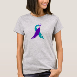 Camiseta de la cinta de la conciencia del suicidio