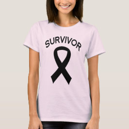 Camiseta de la cinta del negro del cáncer del