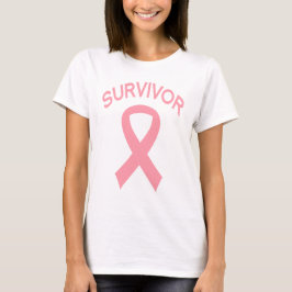 Camiseta de la cinta del rosa del cáncer de pecho
