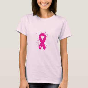 Camiseta de la cinta del rosa del cáncer de pecho