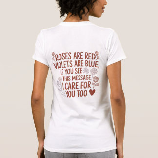 Camiseta de la cita de amabilidad Rosas Son Rojas