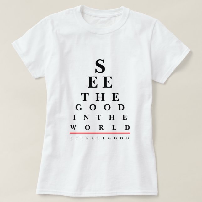 Camiseta de la cita de la carta de ojo (Diseño del anverso)