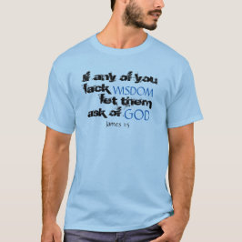 Camiseta de la cita de la escritura del 1:5 de