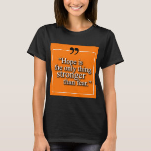 Camiseta de la cita de la esperanza de las mujeres
