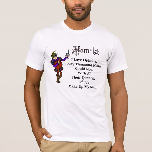 Camiseta de la cita de Ofelia del amor de Hamlet (Anverso)