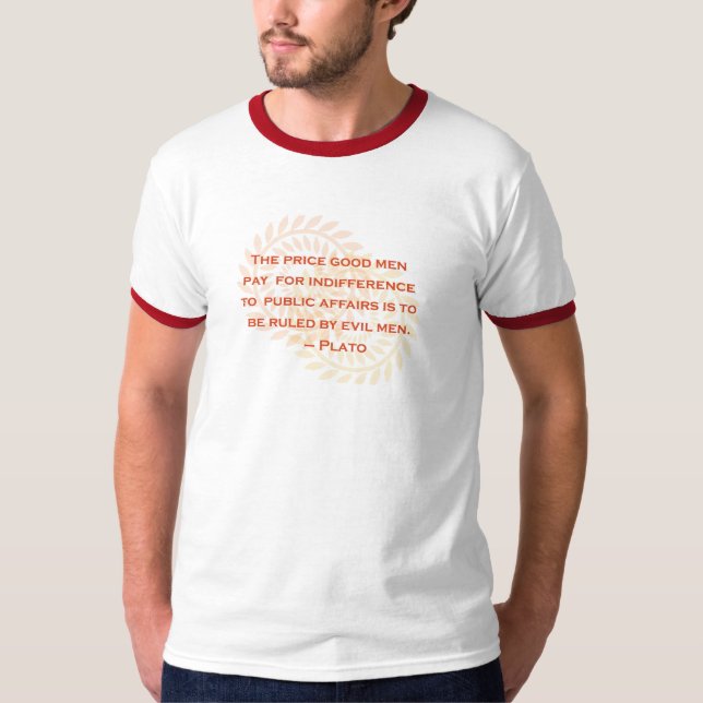 Camiseta de la cita de Platón (Anverso)