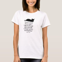 Camiseta de la cita del gato de Mark Twain