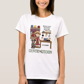 Camiseta de la cocina del país de la esposa de los