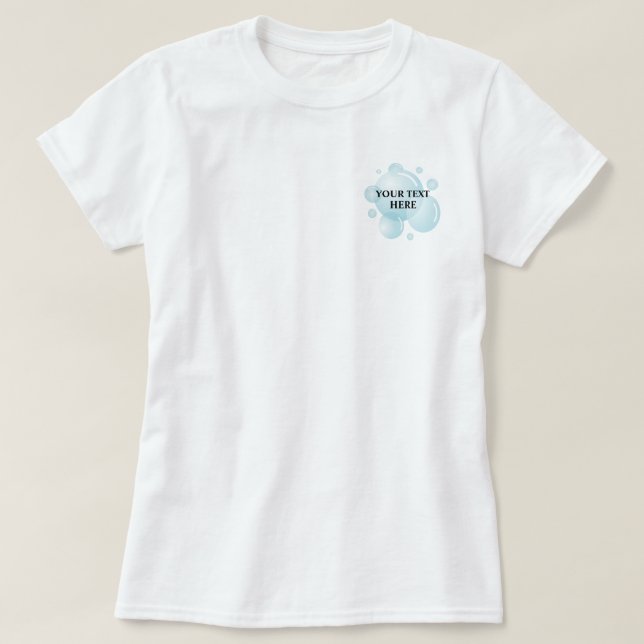 Camiseta de la compañía de limpieza con el logo de (Diseño del anverso)