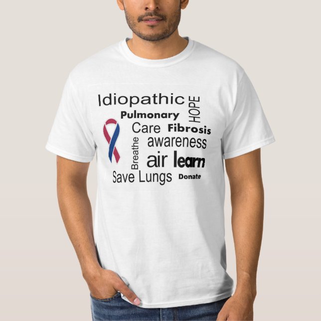 Camiseta de la conciencia de la fibrosis pulmonar (Anverso)